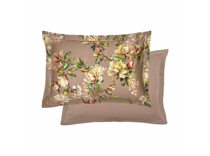 Taie d'oreiller MAGNOLIAS ROSE FUMÉ Garnier Thiebaut