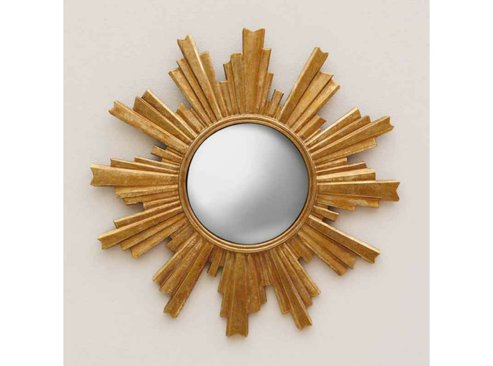 Miroir Halo convexe doré 35x2x35cm