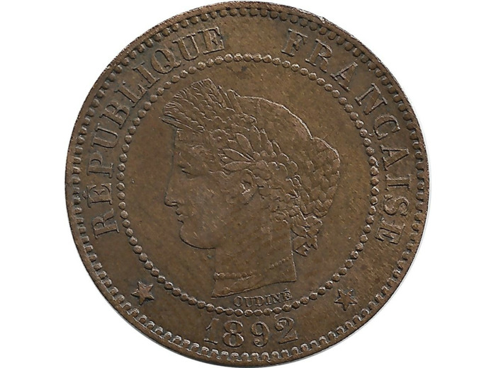 FRANCE 2 CENTIMES CERES 1892 A SUP