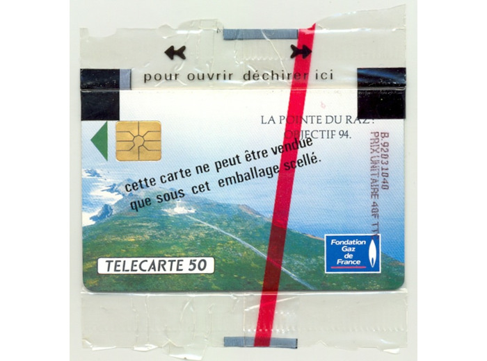 TELECARTE NSB 50 UNITE 03/92 GDF POINT DU RAZ F249
