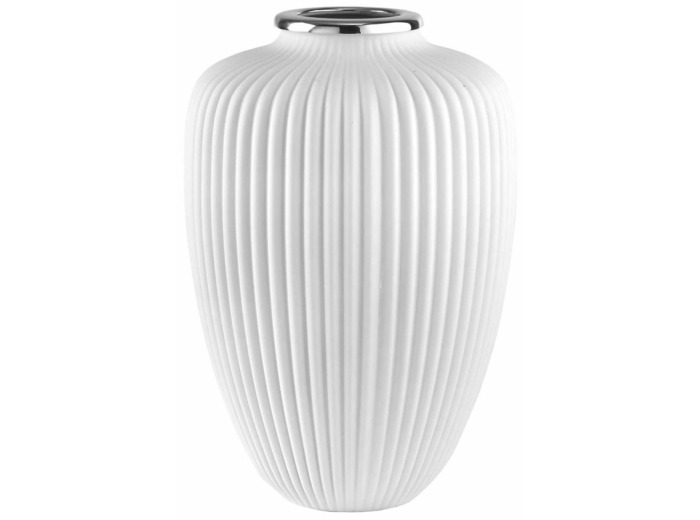 VASE EN VERRE COSTE L.20cm H.35cm