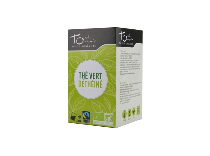 Thé vert BIO déthéiné 20 sachets 30g