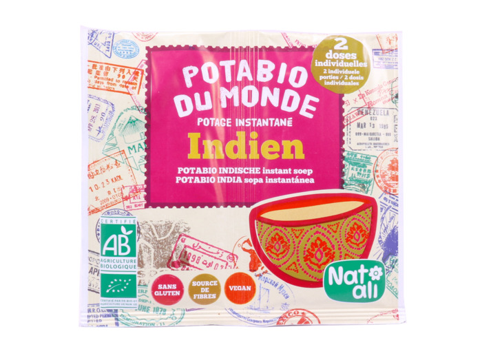 Potabio du Monde Potage Instantané Indien Bio 2x8.5g