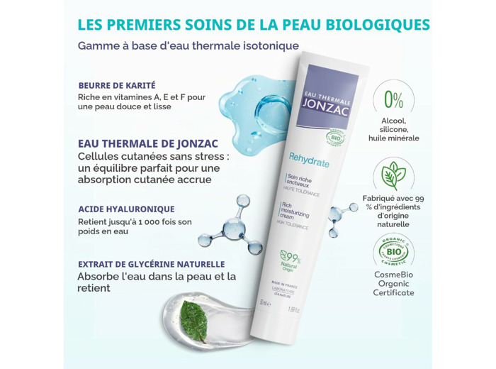 SOIN RICHE REHYDRATANT 50ML Jonzac - REhydrate