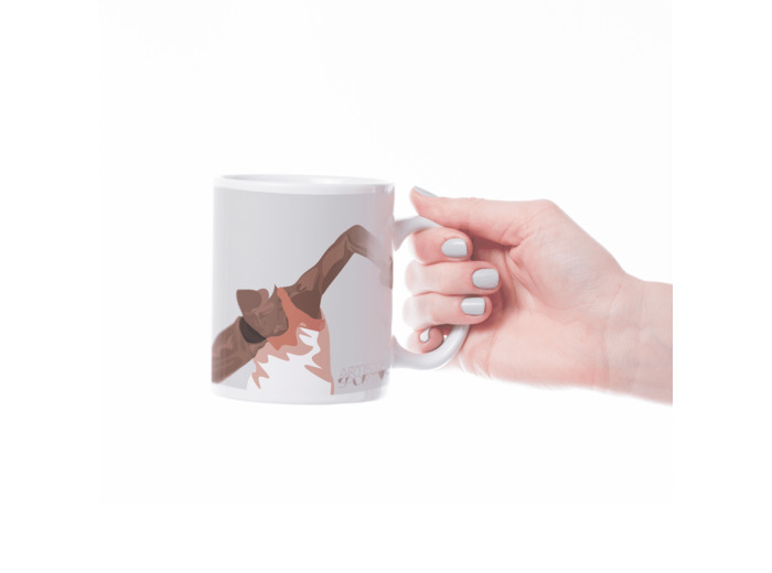 Tasse ou mug athlétisme "Lancer poids" - Personnalisable