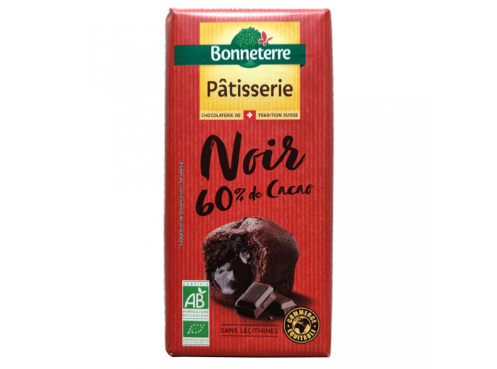 Tablette Chocolat Noir Pâtisserie Bio 200g