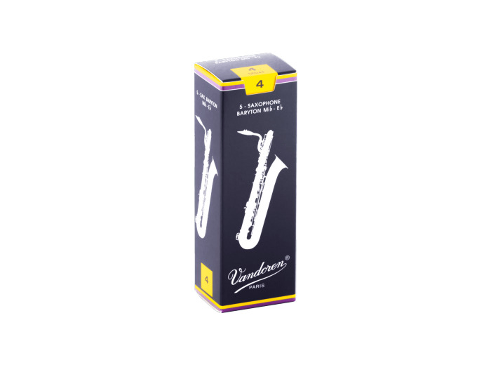 Boîte de 5 anches de saxophone baryton force 4 Vandoren