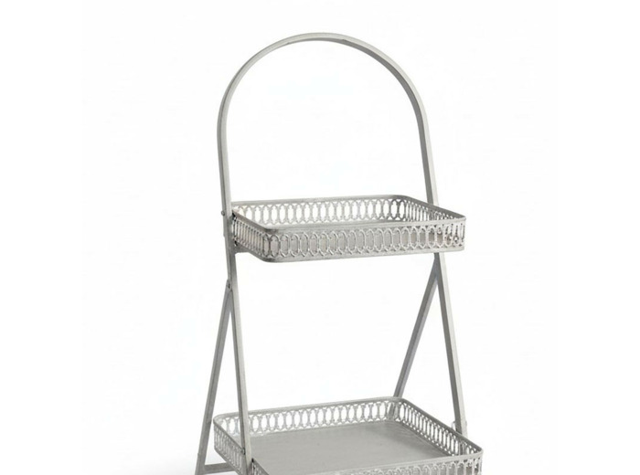 Etagére à plantes gris patiné 35x22x88cm