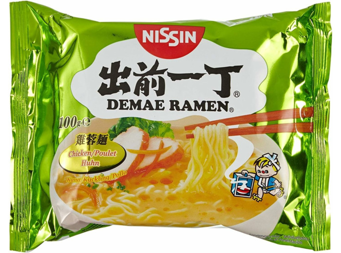 Nissin Demae Ramen Soupe à nouilles japonaises, saveur poulet, 100 g
