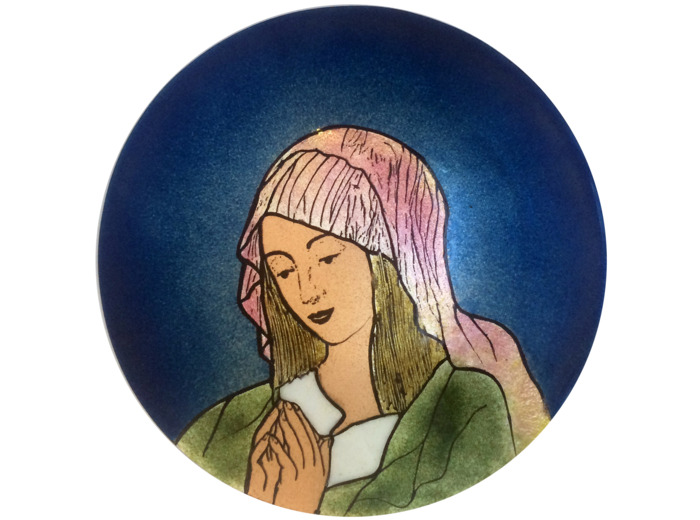 Notre Dame  de la Délivrance D15,7cm - EMAUX DU LIBAN