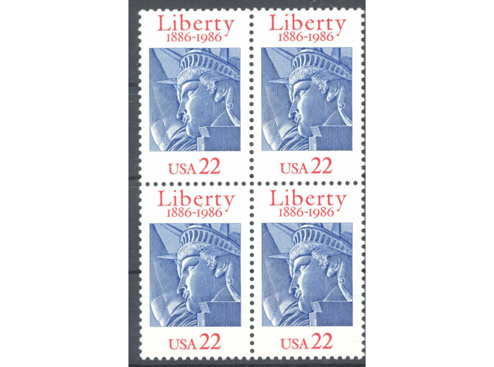 U.S.A. 4 X 22 CENT 1986 YVERT 1672 NEUF