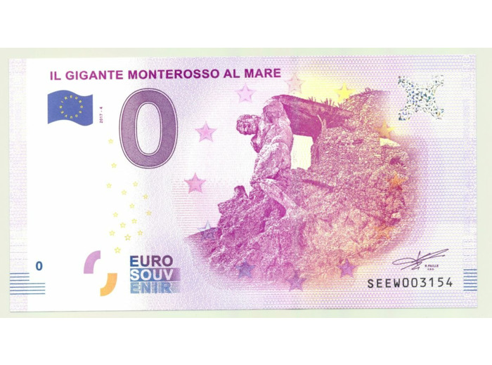 ITALIE 2017-4 IL GIGANTE MONTEROSSO AL MARE BILLET SOUVENIR 0 EURO NEUF