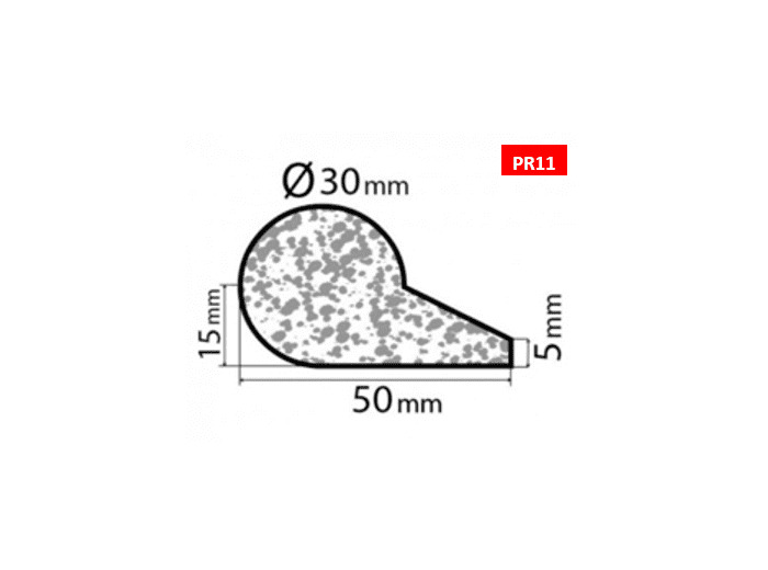 Bourrelet profilé mousse PR11 – 2m