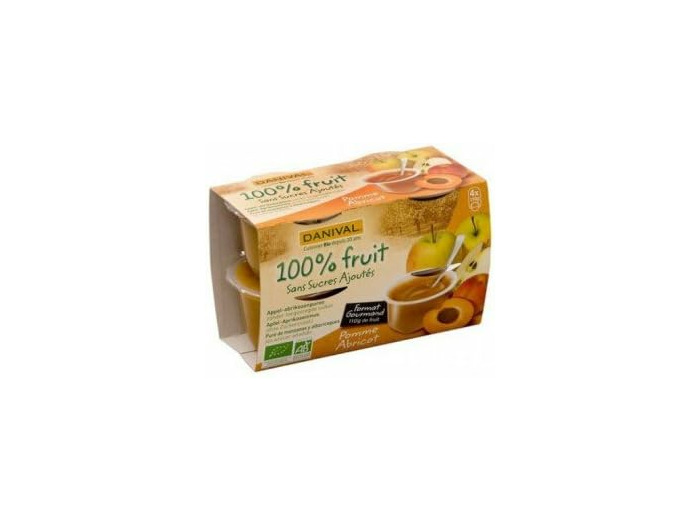 Puree pomme abricot 4x100g DANIVAL