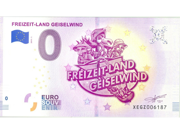 ALLEMAGNE 2019-1 FREIZEIT-LAND GEISELWIND BILLET SOUVENIR 0 EURO TOURISTIQUE