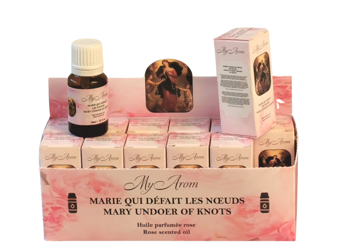 Flacon d'Huile Parfumée 10ml Marie défait les Nœuds/Rose