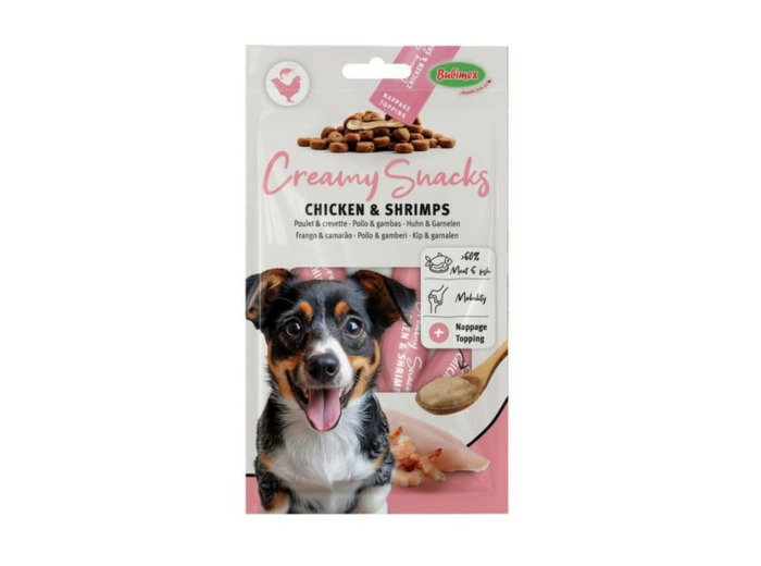 Creamy Snacks Chien, poulet/crevettes - 60g