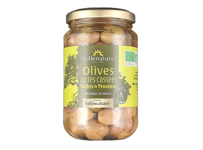 Olives Vertes Cassées Bio 370g