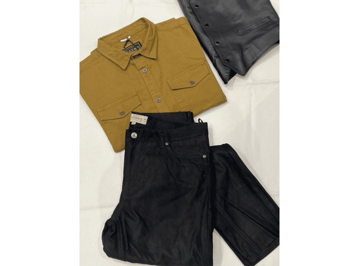 PH 319 Pantalon homme nubuck noir