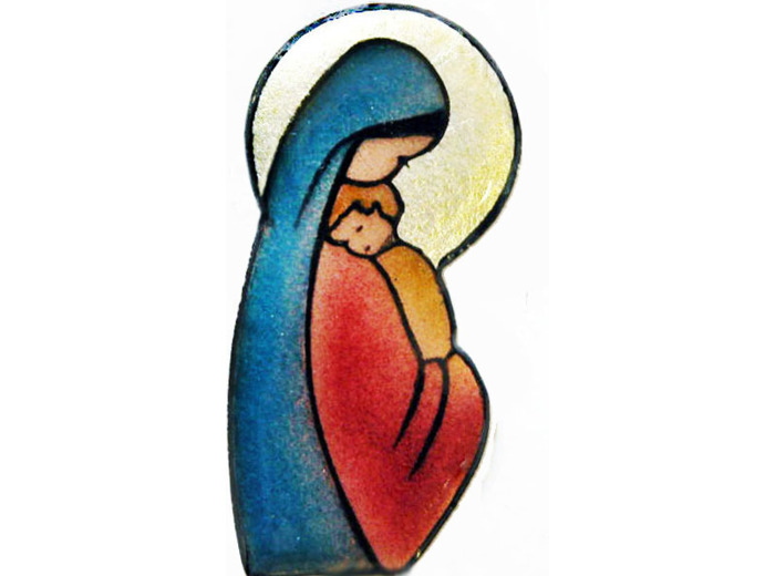 Vierge au cœur 4,5cm - EMAUX DU LIBAN