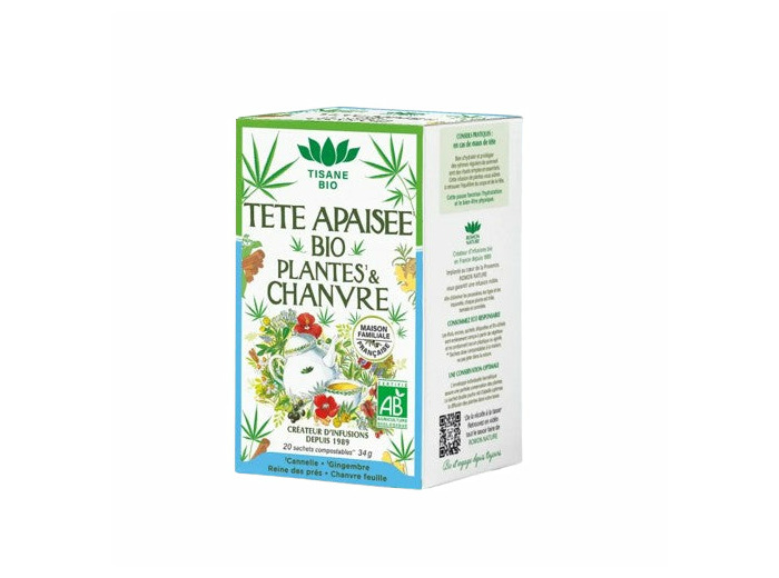 Tisane Tête Apaisée Bio au Chanvre - 20 sachets - Romon Nature