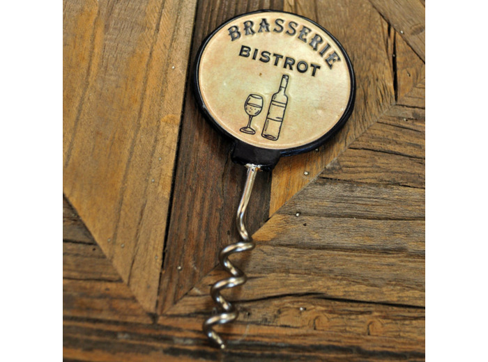 Tire bouchon vintage Brasserie 6x12cm