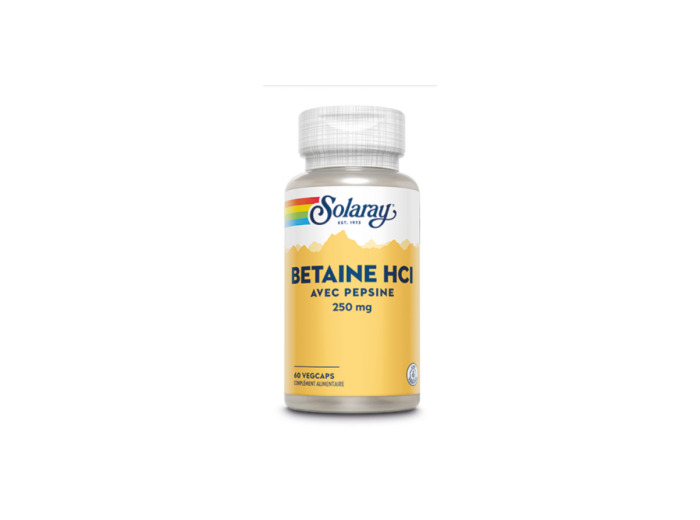 Bétaine HCL avec Pepsine 250 mg 180 gélules