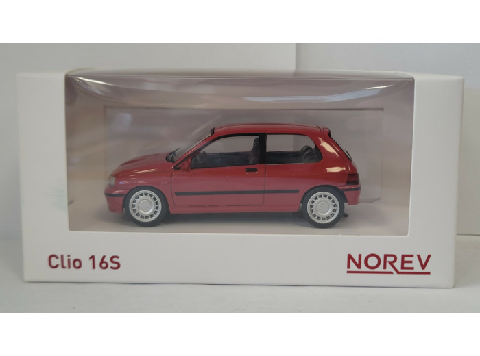 RENAULT CLIO 16S ROUGE NOREV 1/43 BOITE D'ORIGINE
