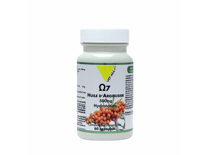 Oméga 7 huile d'argousier 500mg-60 capsules-Vit'all+