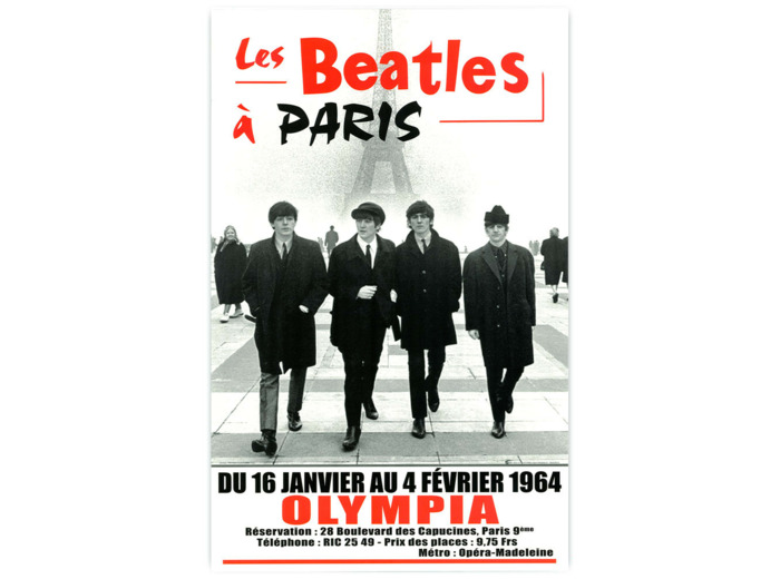 Affiche Les Beatles à Paris