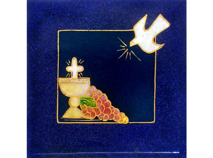 Calice et raisin 8,1X8,1cm - EMAUX DU LIBAN