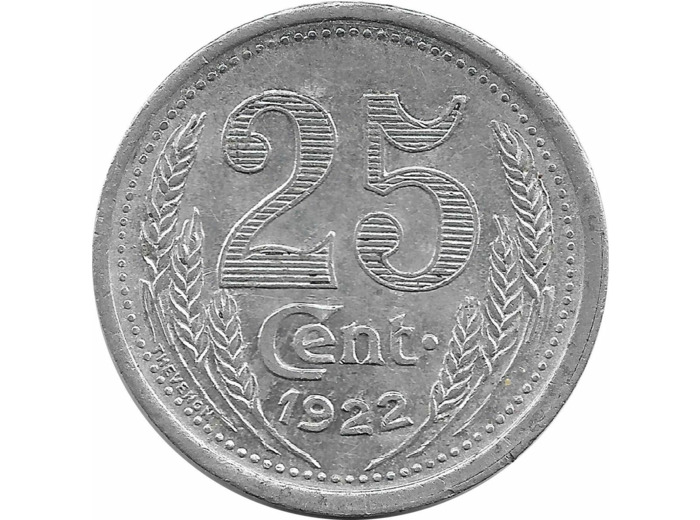 28 EURE ET LOIRE - DEPARTEMENT 25 CENTIMES 1922 TTB+