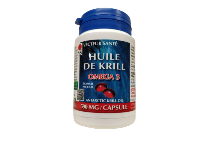 Huile de Krill 500 mg-30 capsules-Vecteur santé