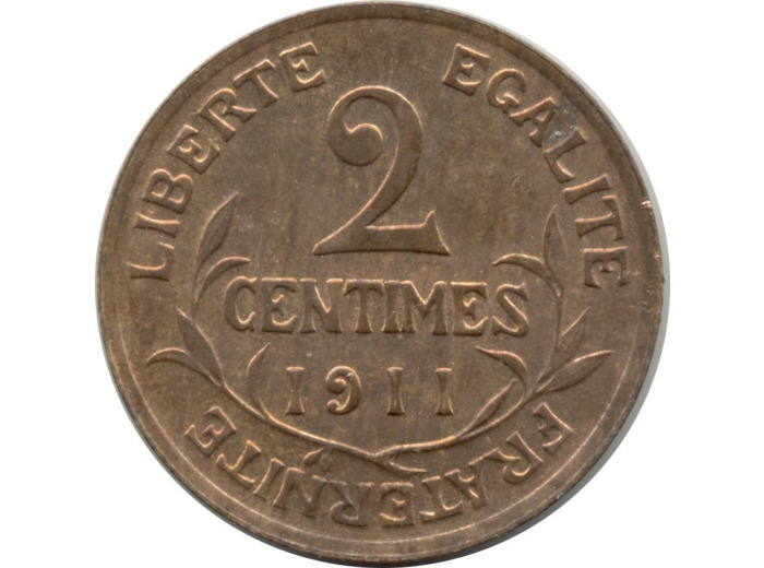 FRANCE 2 CENTIMES DUPUIS 1911 TTB+