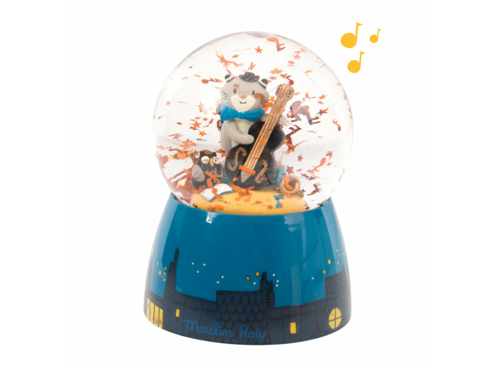 Boule à neige musicale Les Moustaches