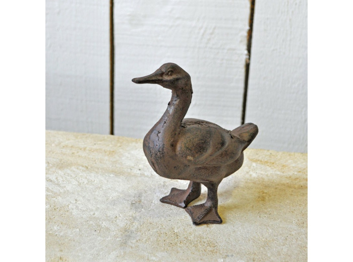 Statuette déco canard fonte 18x7cm