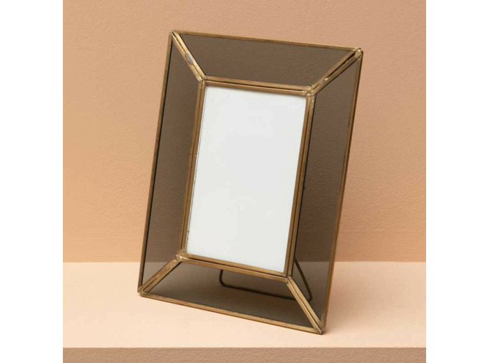 Porte photo verre fumé 19x24cm
