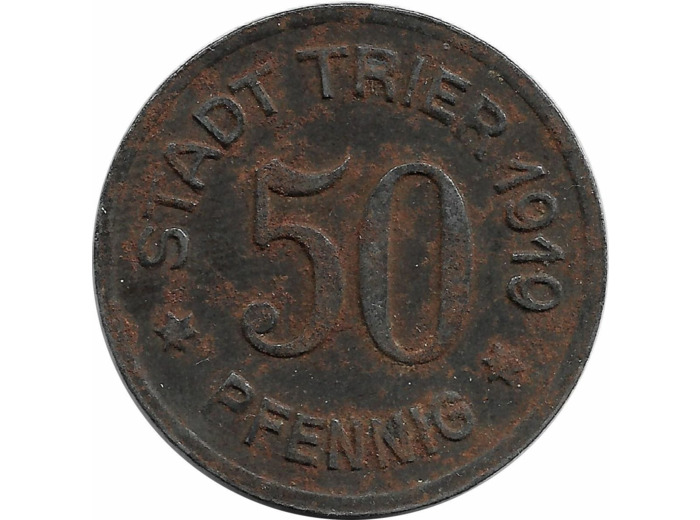 ALLEMAGNE - 50 PFENNIG STADT TRIER 1919 FER TTB