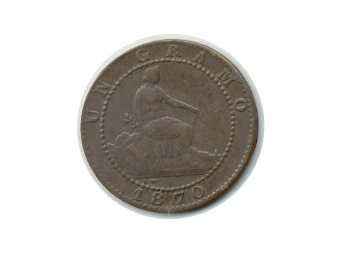 ESPAGNE 1 CENTIMO 1870 TTB (W660)