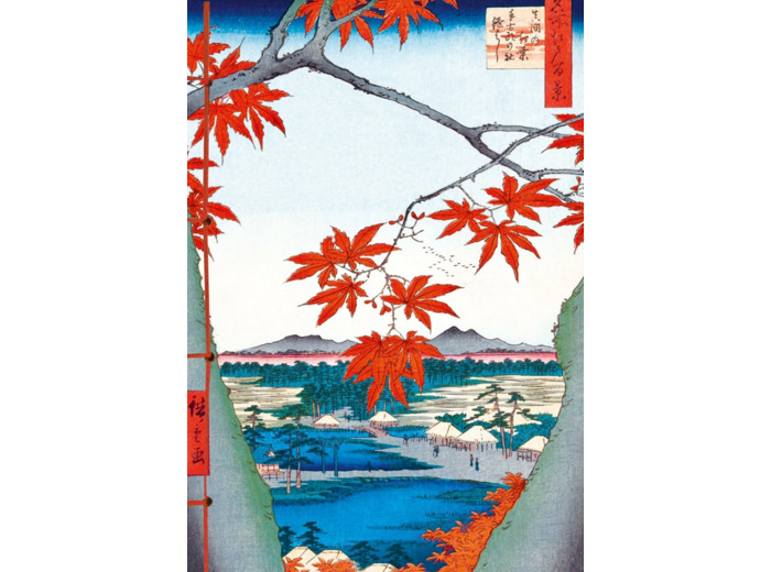 CARNET HAZAN GAUFRE L'AUTOMNE DANS L'ESTAMPE JAPONAISE 12 X 17 CM (PAPETERIE)