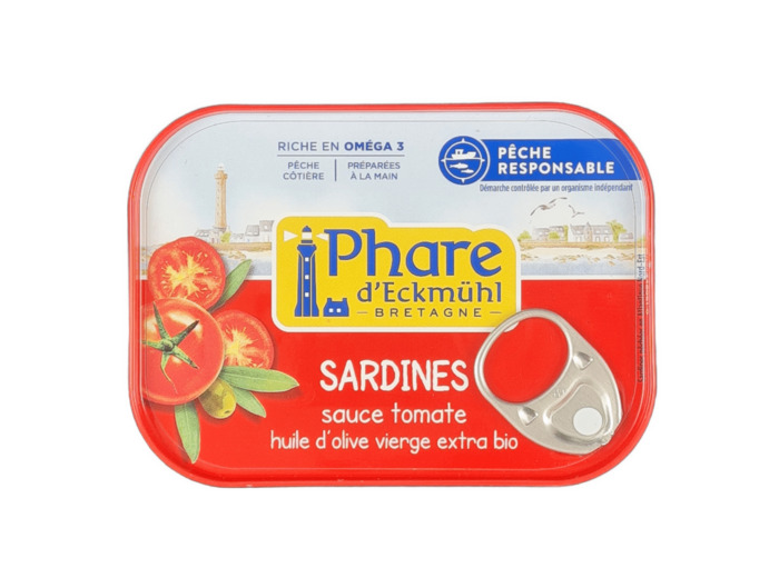 Sardines sauce Tomate à l'Huile d'Olive Vierge Extra 135g