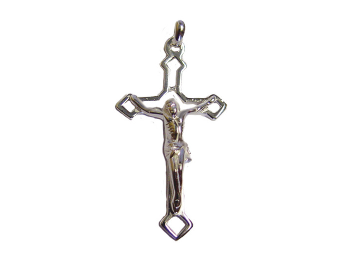 Croix en Argent 925 30mm - AJOUREE AVEC CHRIST