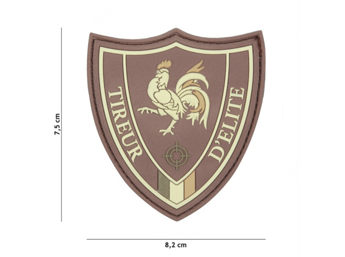 Patch 3D PVC Tireur d'élite (marron)