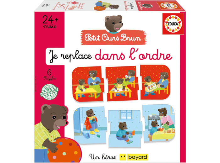 Educa - Apprendre à ordonner des suites logiques | Le Petit Ours Brun.
