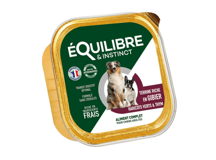 Équilibre & Instinct, Pâtée riche en gibier, haricots verts & thym - 300g