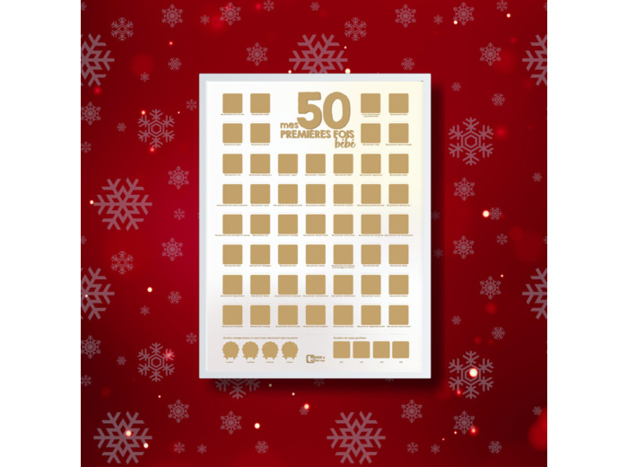 50 premières fois de bébé - Poster à gratter