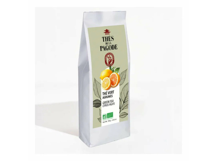 Thé vert Agrumes Bio-100g-Thés de la Pagode