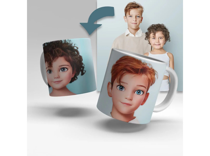 Mug personnalisé avec avatar d'après photo