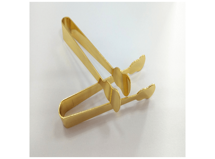Pince à Charbon Métal Doré 9,8X1,5X0,1cm