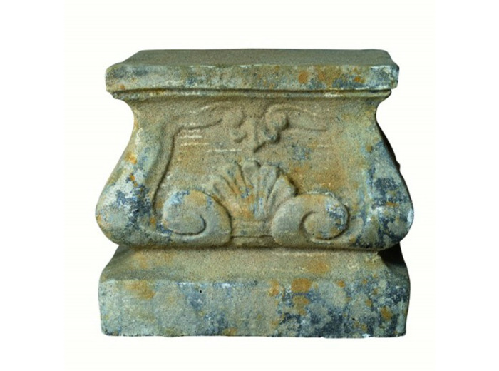 Socle pierre reconstituée Arabesques 34x34x30cm